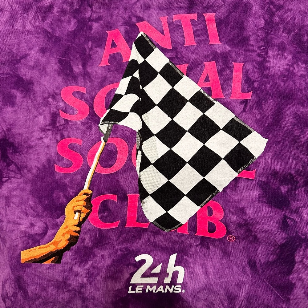 ASSC X 24 HOURS OF LE MANS Chequered Flag Tie-Dye Hoodie - Purple XS